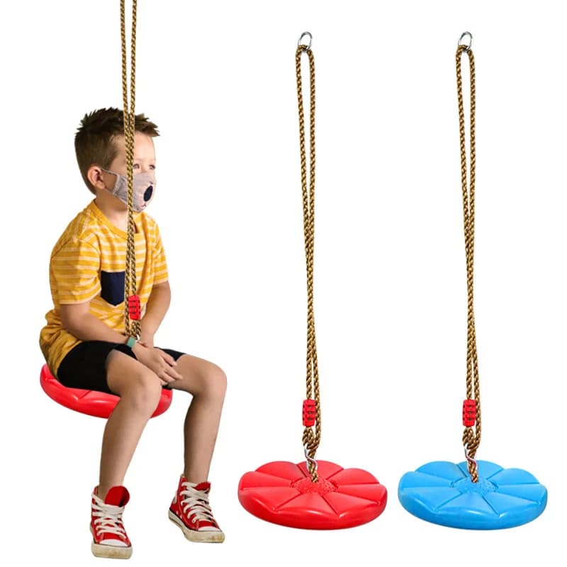 Kinder Disc Schaukel Kind Indoor und Outdoor Sport Rot Blau Verdickte Achteckige Blütenblatt Schaukel Hängende Schaukel Spielzeug Schaukelstuhl