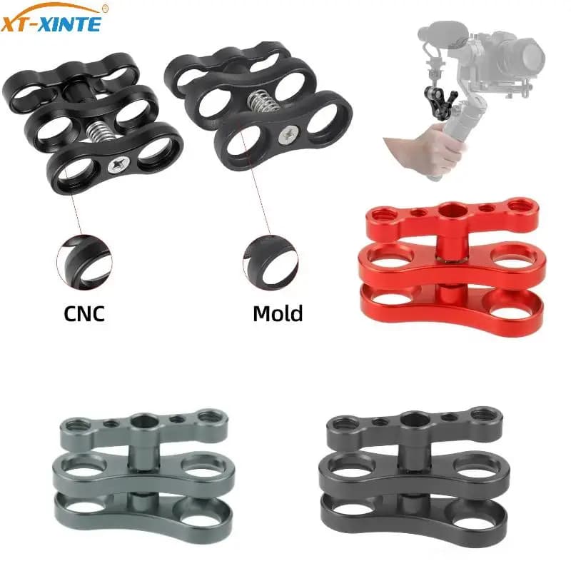 1 "Kugelkopf Stecker Schmetterling Clip Unterwasser Tauchen Tablett Licht Verlängerung Arm für Gopro insta360 Action Halterung Telefon halter