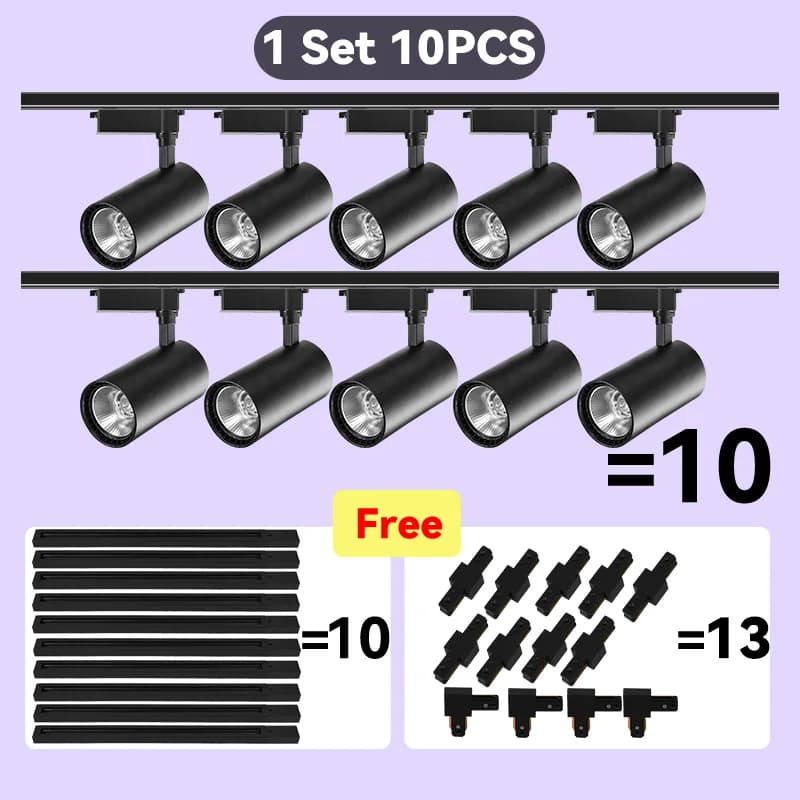 LED-Schienenbeleuchtungsset Deckenlampen Schienenbeleuchtung 220V LED-Schienenlampe Schienenlicht Spot-Licht LED-Leuchten für Küche Geschäft Laden
