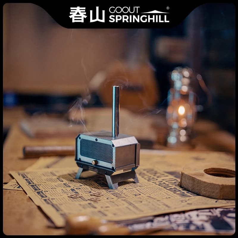 Goout Springhill Mini Woodstove Outdoor Camping Tour Weihrauchbrenner Klappbarer tragbarer Herd Home Desktop Moskito Weihrauchbrenner