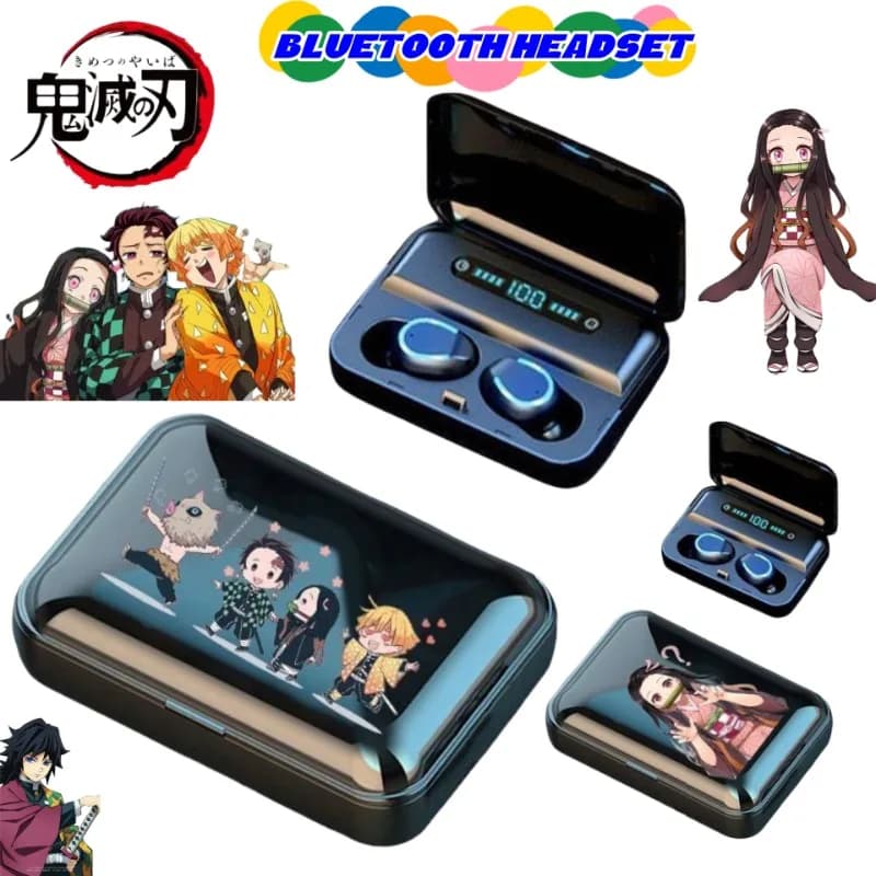 Dämonentöter Kamado Tanjirou Kamado Nezuko Cartoon Niedliches Bluetooth-Headset Sport Fitness Bequemes kabelloses Lade-Headset