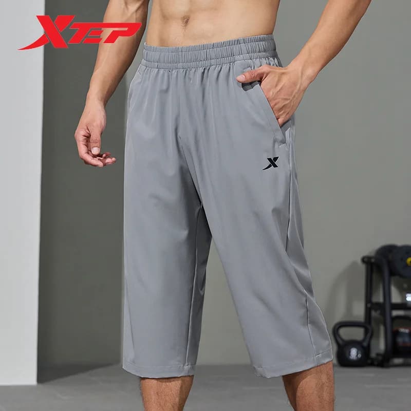 Xtep gewebte, kurze Hose für Herren, Sommer, atmungsaktiv, Herren-Jogginghose, Training, Freizeit, weiche Outdoor-Hose 876229800153