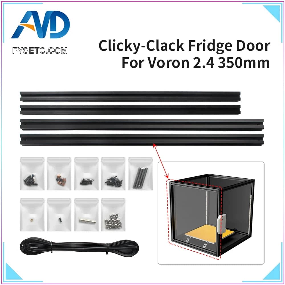 Clicky-Clack Kühlschranktür-Set für VORON 2.4 Voron Trident 350 mm