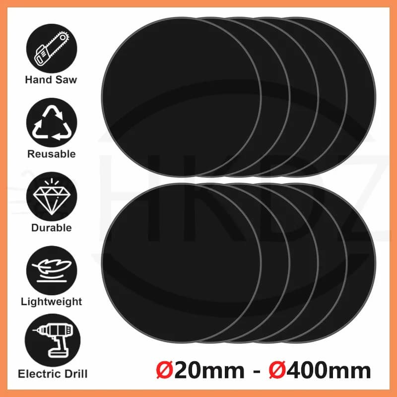 Schwarze Acryl-Scheiben Perspex-Platten Runde Tafeln 20 30 40 50 60 70 80 90 100 110 120 150 200 300 350 400mm Dick 1mm-12mm