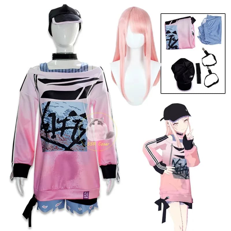 Anime Akiyama Mizuki Cosplay Kostüm Projekt Sekai Bunte Bühne! Süße Uniform Akiyama Mizuki Perücke Halloween Mädchen Rollenspiel