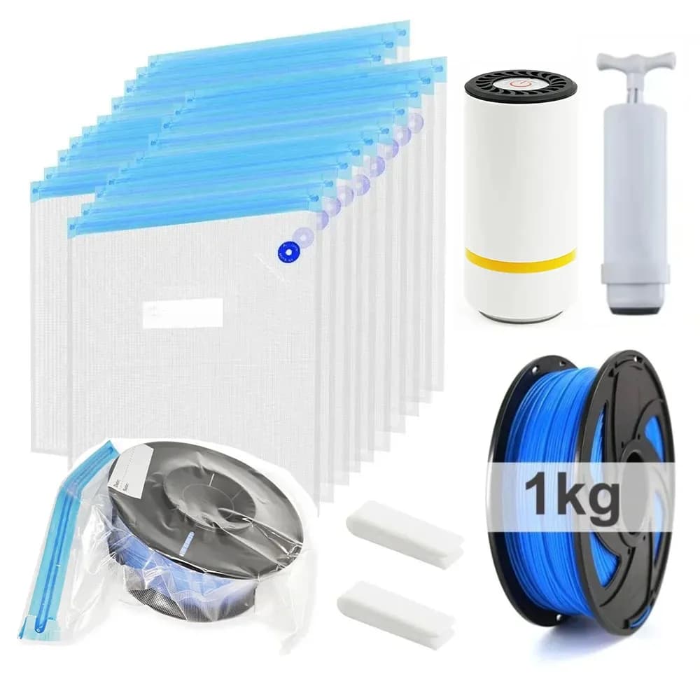 3D-Drucker PLA ABS TPU PETG 1 kg Filament Vakuum-Aufbewahrungsbeutel Halten Sie Material trocken und vermeiden Sie Feuchtigkeit Verbrauchsmaterial