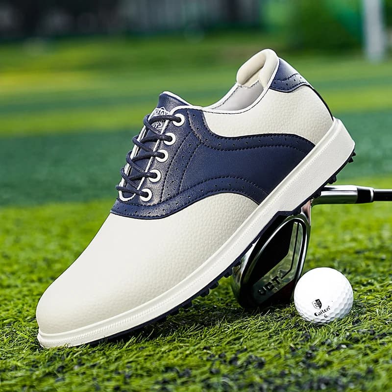 Leichte Herren-Golfschuhe mit Allwetter-Griff – atmungsaktive Synthetik- und Gummisohle, geeignet für Rasenkurse