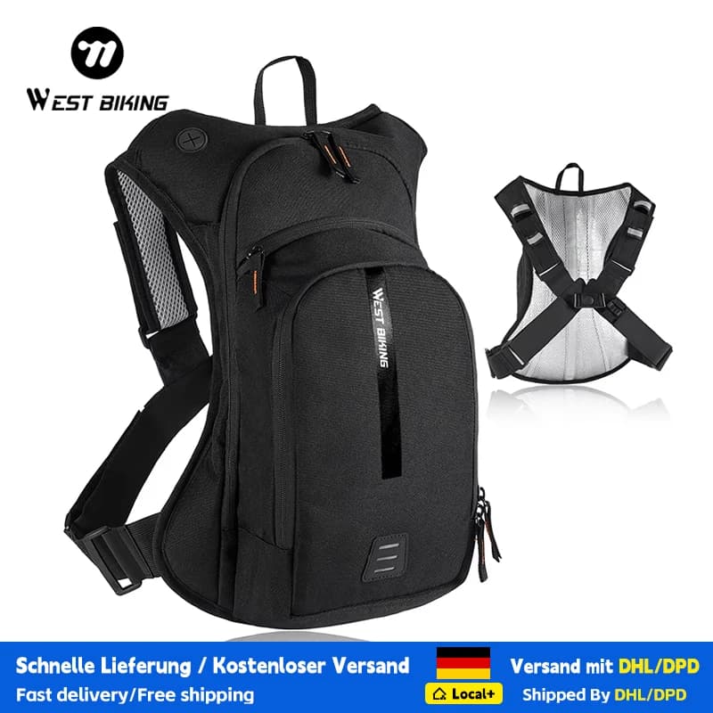 WEST BIKING Ultraleichte Fahrradtasche 10L Sport-Hydratationsrucksack Outdoor-Klettertasche Ergonomischer MTB-Rennrad-Fahrrad-Wasserbeutel