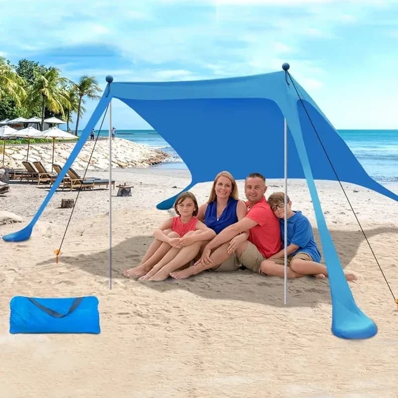 Tragbares Überdachung, Strandzelt, Pop-up-Sonnenschutz, UV-beständig, Campingbett, Zelt, winddicht und Sonnenschutz, Sonnenschutz, Überdachung,