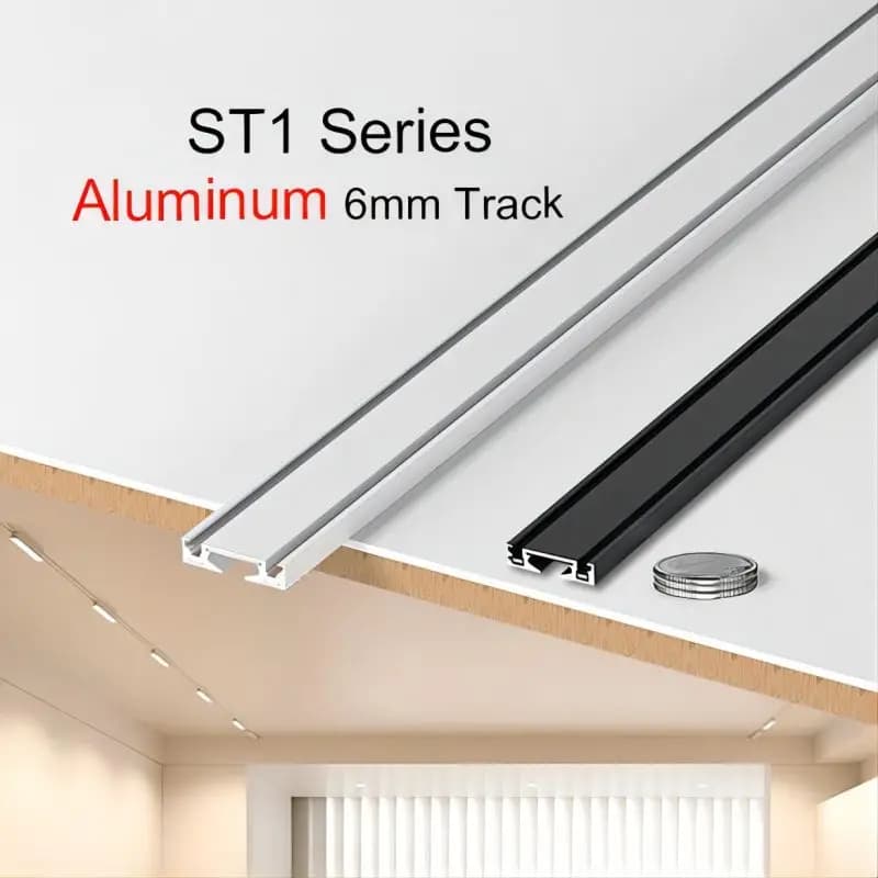 ST1-Serie, weiß, schwarz, Oberfläche, ultradünn, schlank, magnetische Schienenlampe, Zellenleuchte, hohe Härte, moderne, flexible Leuchte für