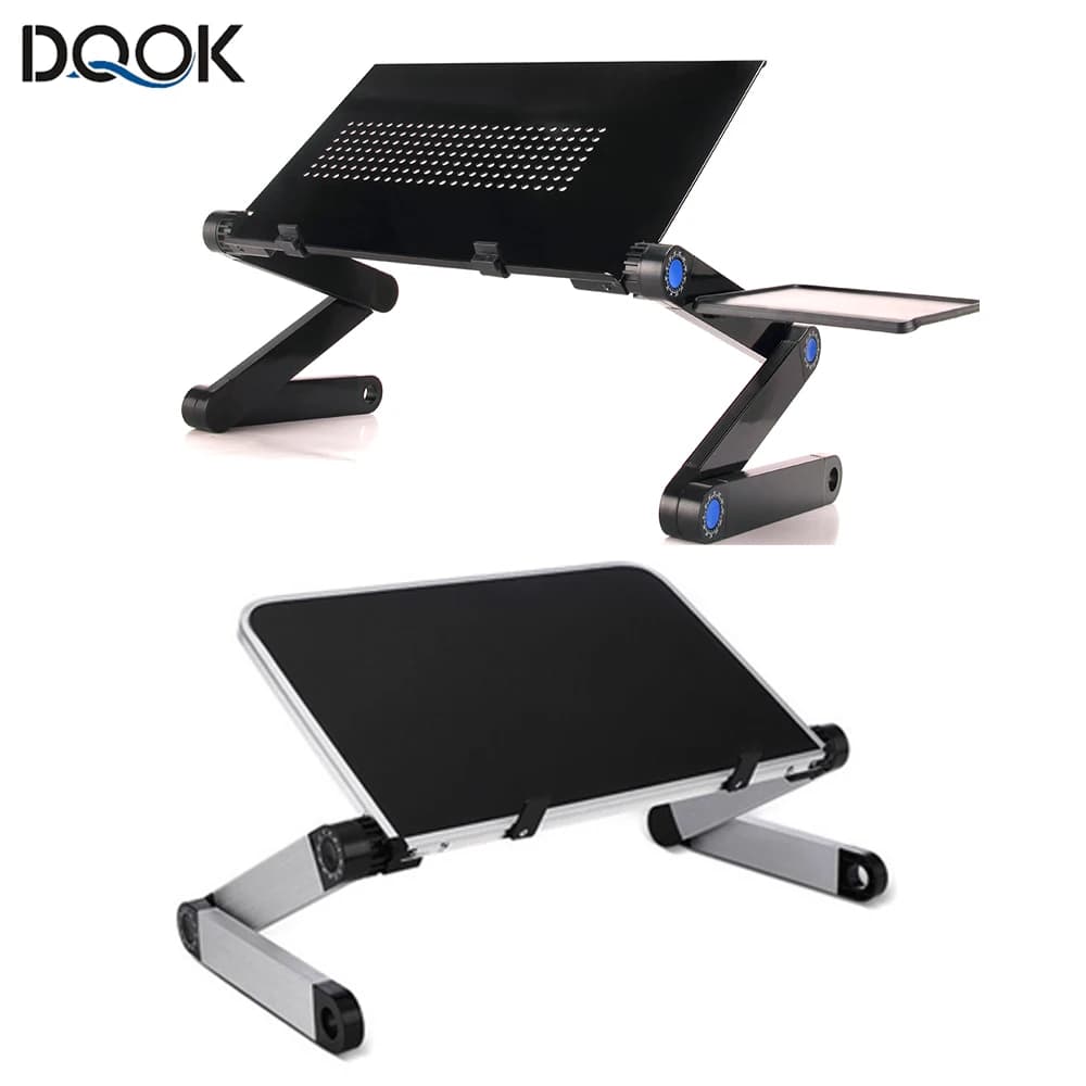 Verstellbarer Laptop-Schreibtischständer, tragbarer, ergonomischer Lapdesk aus Aluminium für TV, Bett, Sofa, PC, Notebook-Tisch,
