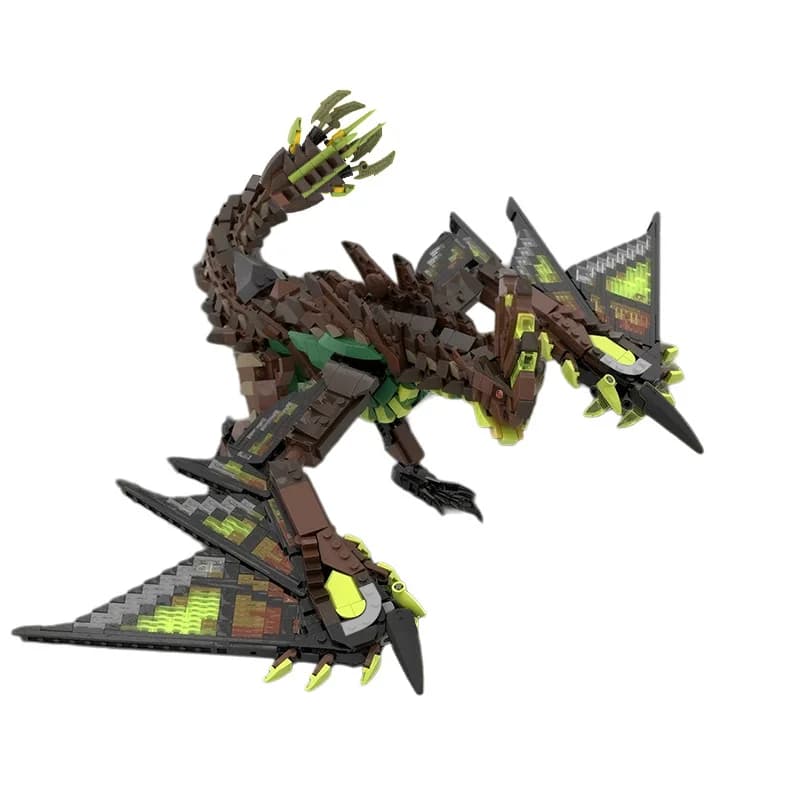 Monster Hunter Astalos Drache Neue kreative Bausteine Horror Hunter Tier Konstruktionsspielzeug für Kinder Halloween Ideen Geschenk
