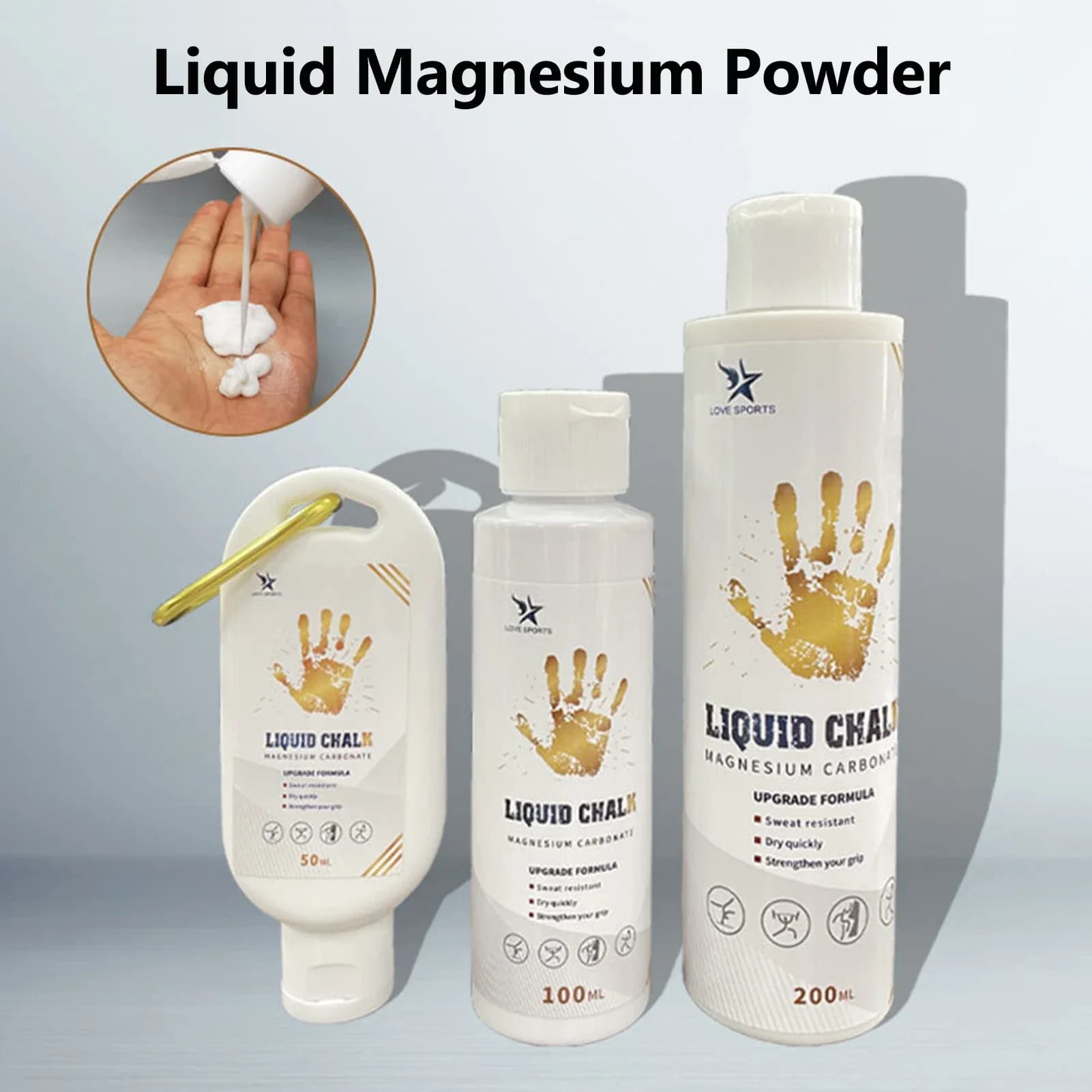 NEUE 50/100/200 ml Flüssige Kreide Sport Magnesium Pulver Fitness Gewichtheben Anti Slip Creme Grip Gewichtheben klettern Gym