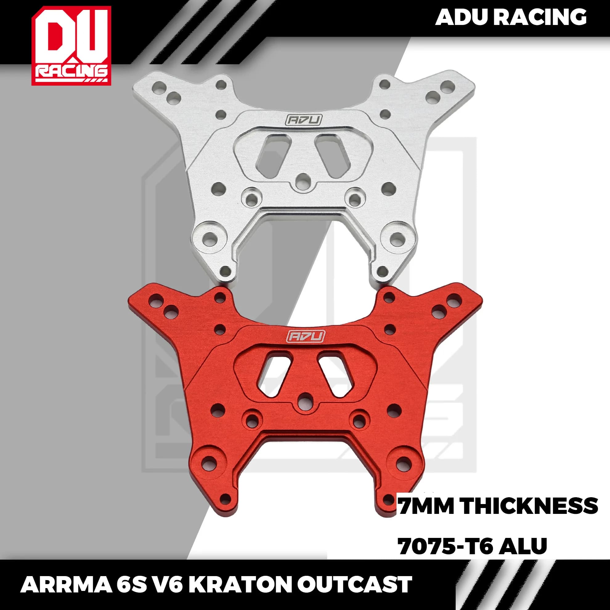 ADU Racing VORDERE STOSSDÄMPFER CNC 7075-T6 ALUMINIUM FÜR ARRMA 6s V6 OUTCAST KRATON
