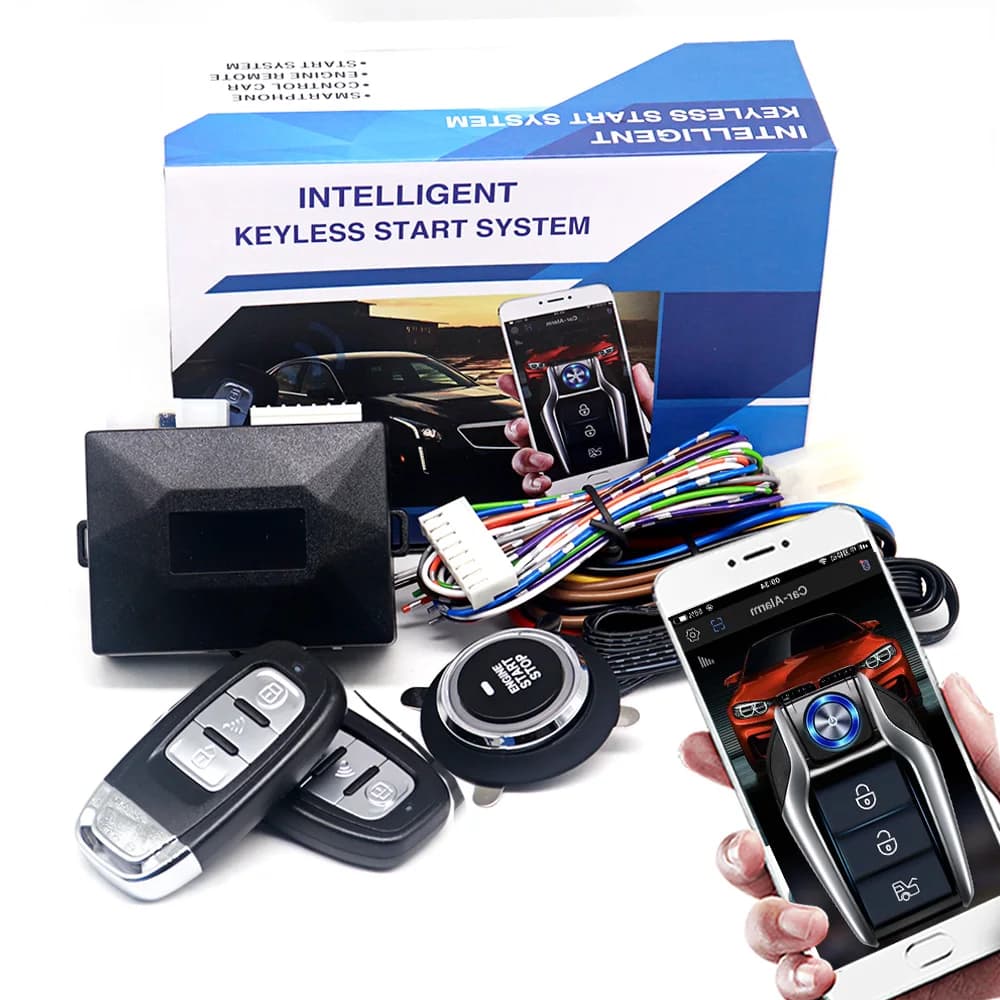 Universal Auto Alarm Auto Start Stop System Fernbedienung Motor Zündung Autostart Kit Keyless Push Start System Auto Zubehör