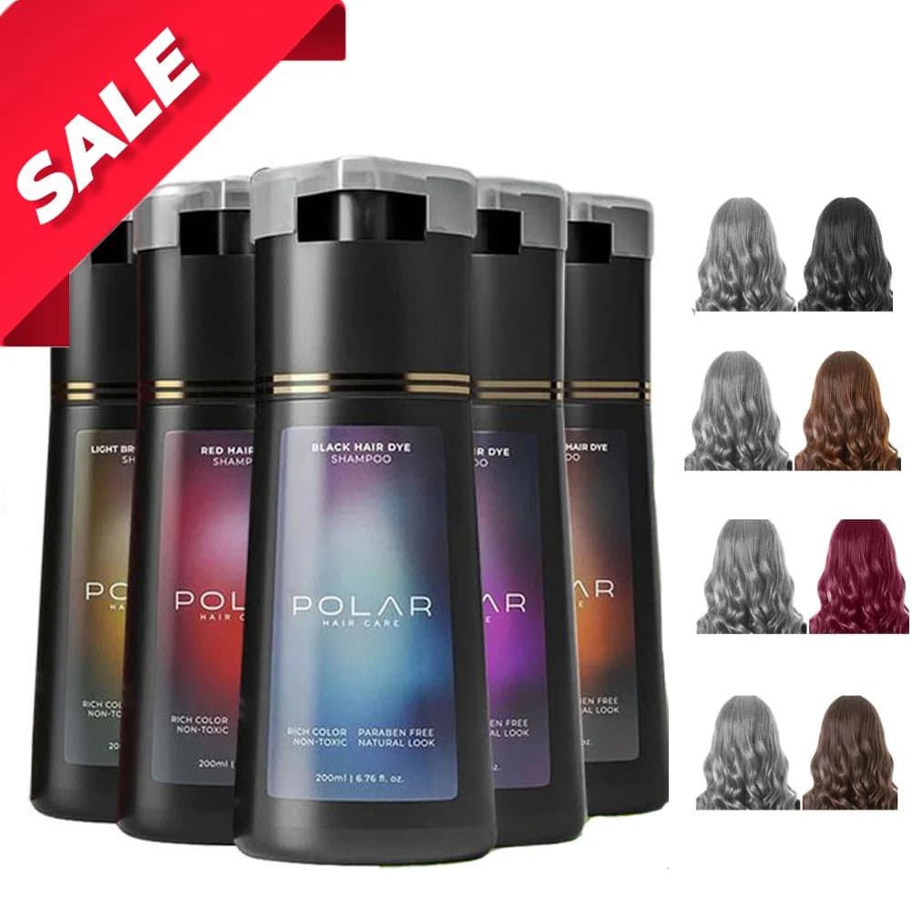 Haarfärbe-Shampoo für graues Haar für Damen und Herren, natürliches Haarfärbe-Set, semi-permanentes Haarfärbe-Shampoo, Schwarz, Braun, Lila, 200