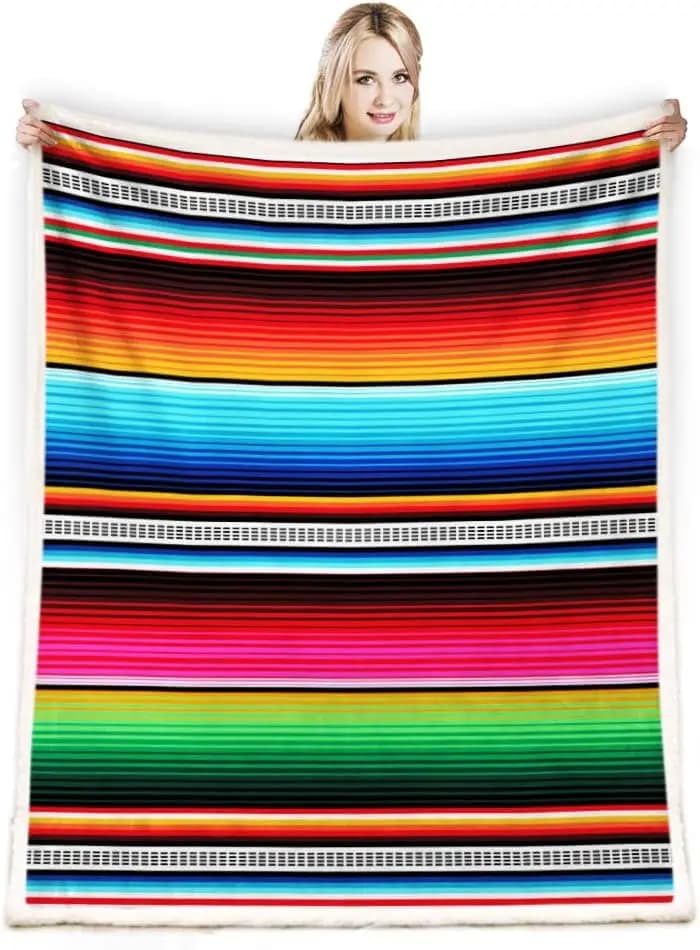 Mexikanische Decke Cinco de Mayo Decke Decken wirft Fiesta Decke bunte weiche gemütliche warme Plüsch Geschenk Couch Bett Wohnzimmer