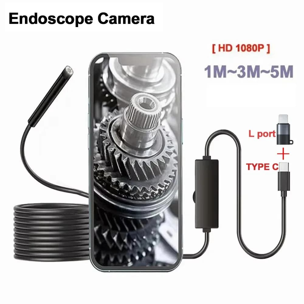 Typ-C Endoskop-Kamera 1080P 2MP 1/3/5/10M Inspektionskamera Auto-Pipeline-Boreskop für Android iOS iPhone (15,16)