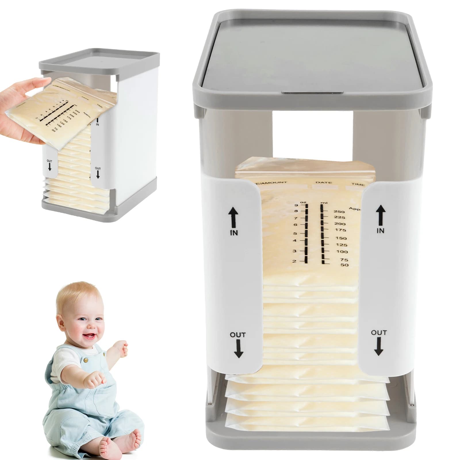 Muttermilch Gefrier schrank Veranstalter 1700ml Muttermilch Aufbewahrung organisator wieder verwendbarer Muttermilch Aufbewahrung sturm zum Einfrieren