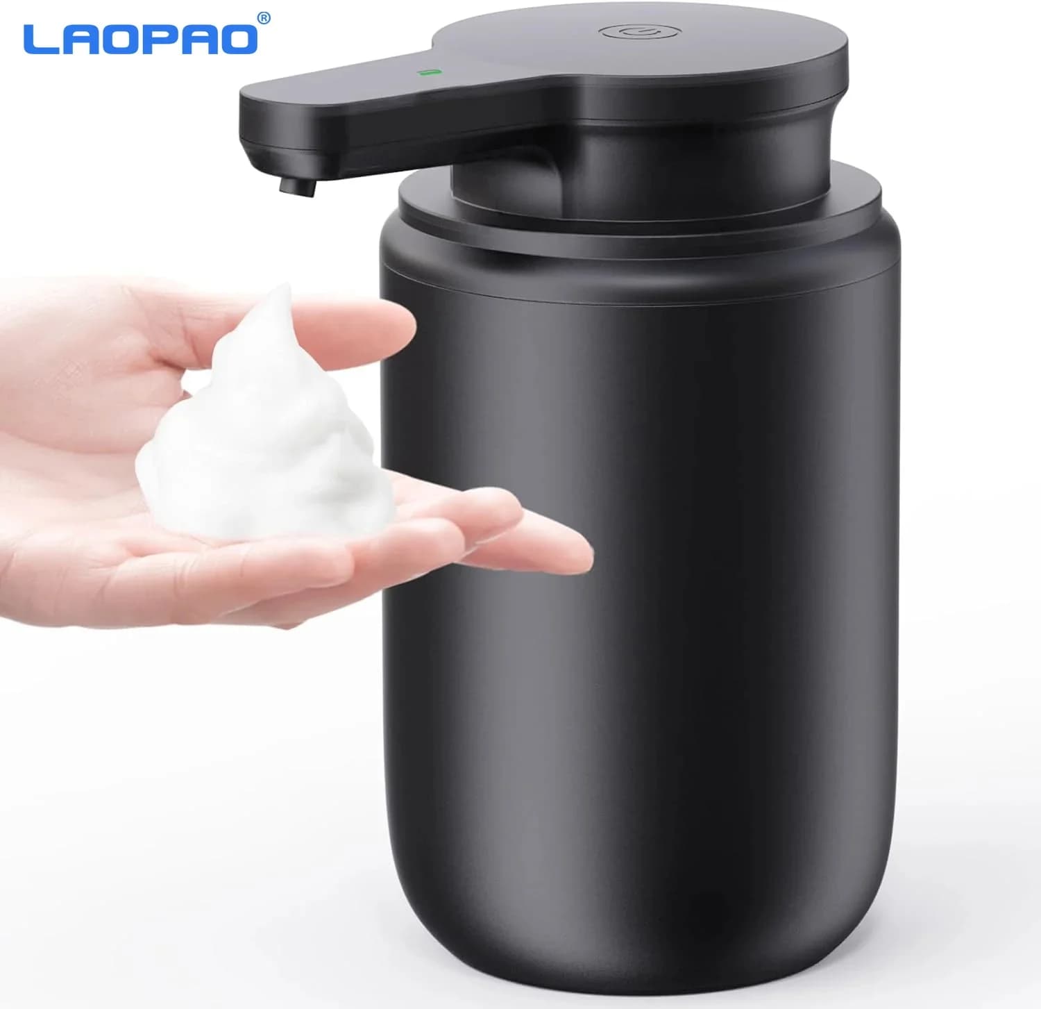 LAOPAO Schaumseifenspender-Set, IPX5 wasserdicht, USB-C-Aufladung mit Sensor, Infrarot-Bewegungssensor für Küche und Badezimmer