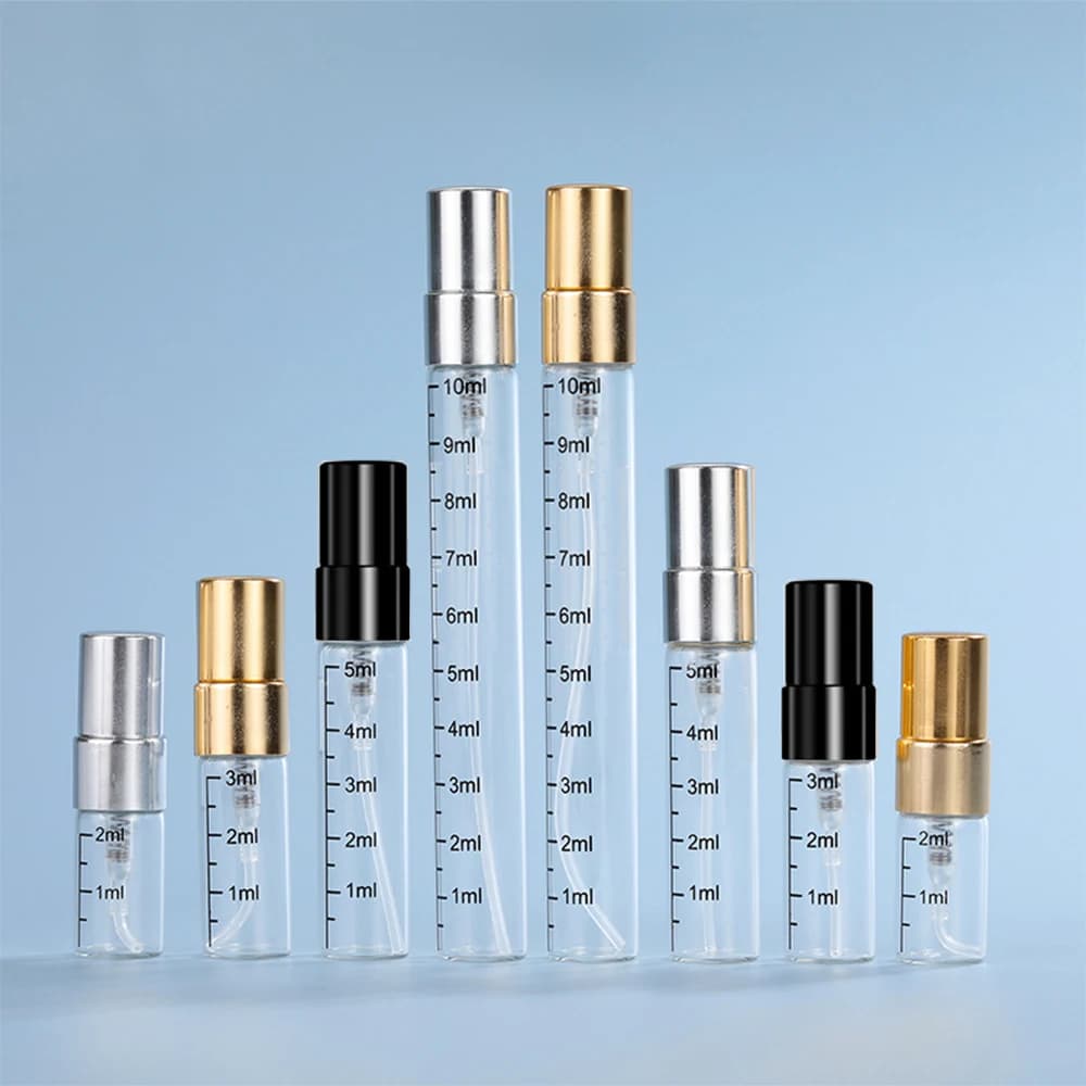 50/100 Stück 2 ml 3 ml 5 ml 10 ml Probe nachfüllbare Parfümflasche Aluminium Parfümflaschen Zerstäuber Reisebehälter Parfüme