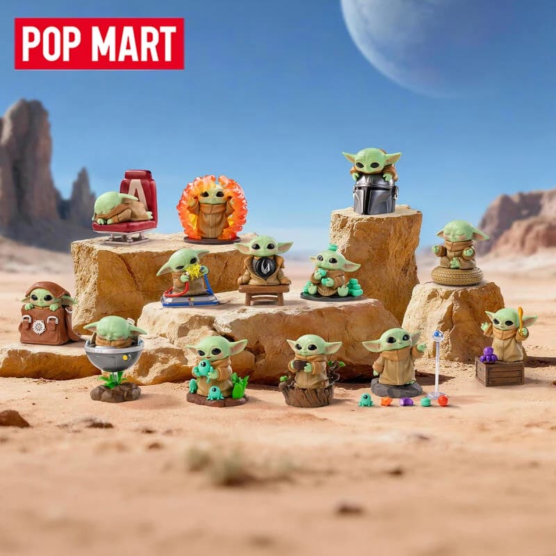 POP MART Star Wars Grogu Tiny But Mighty Serie Trendige Blindbox Überraschungstüte Schreibtischdekoration Mystery Bag Anime-Figur Niedlicher