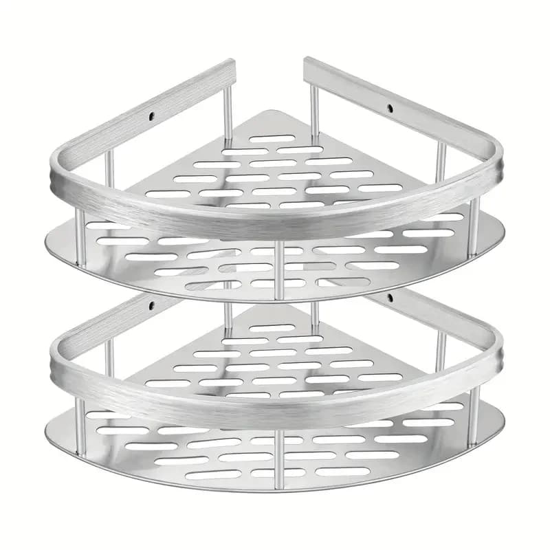 Bad Regal Make-Up Lagerung Organizer Aluminium Legierung Shampoo Rack Dusche Regal Bad Zubehör Kein Bohrer Wand Regal