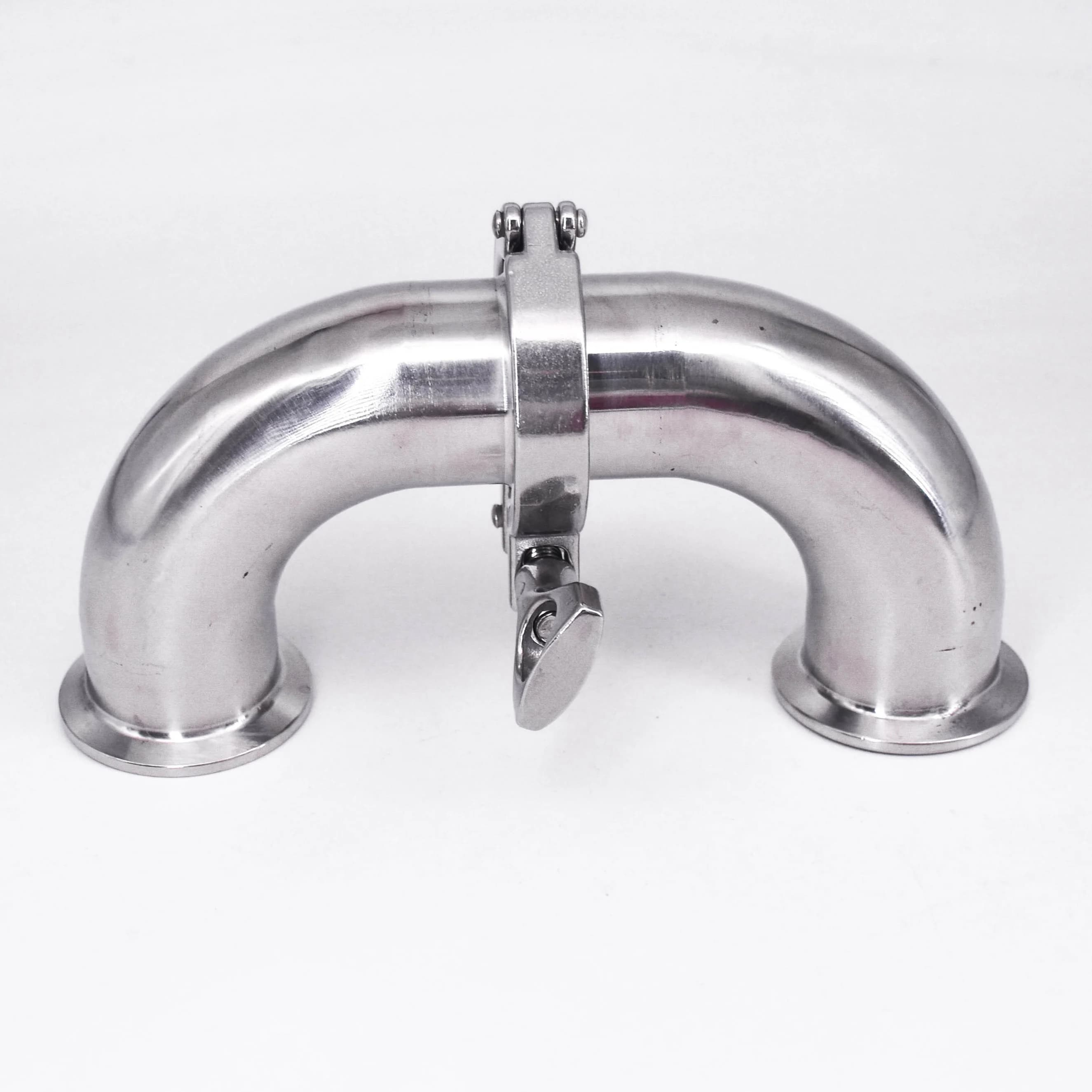 0,5" 1,5" 2" 2,5" 3" 3,5" 4" Tri Clamp 180 Grad Winkel SUS304 316L Edelstahl Sanitärrohrverschraubung Anschluss Homebrew