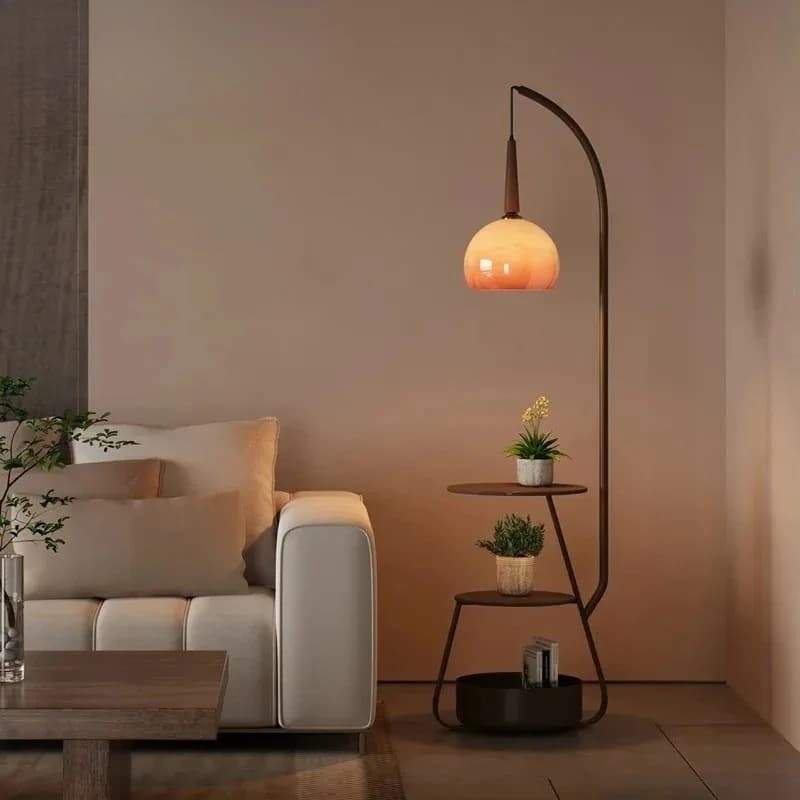 Japanische Wabi-Sabi Retro-Kunst Kreativer Gebogener Kürbis-Hut LED-Stehlampen für Schlafzimmer Heimdekoration Kronleuchter