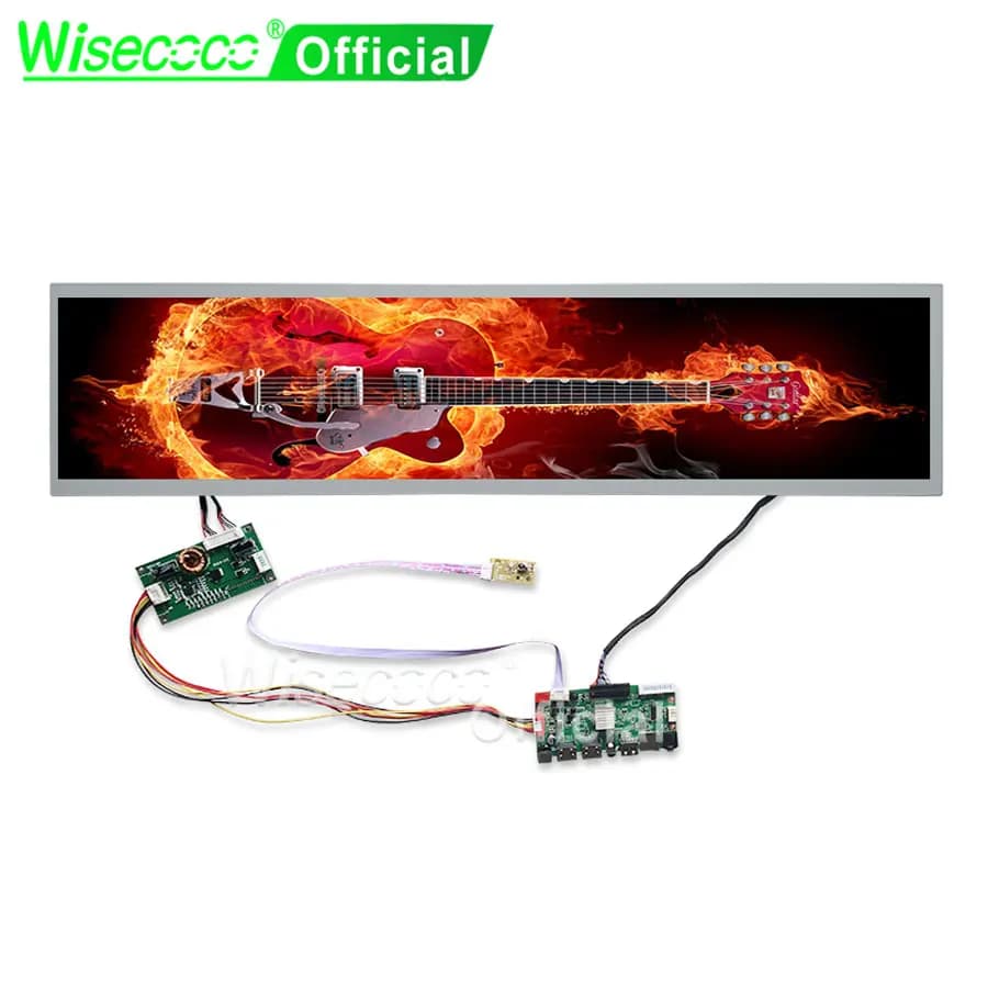 Wisecoco 28 Zoll Ultra Breite Gestreckt LCD Monitor 1366x256 Bartop Arcade Schrank Festzelt Displays IPS 800nits Sonnenlicht lesbar