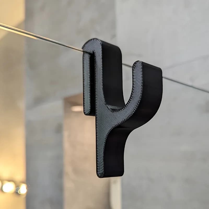 3D-Duschtür-Handtuchhaken für 8 mm Glastüren, Badezimmer-Aufhänger für Kleidung, Handtuch, Bademäntel, Wäsche, Schlafsaal, Wohnung