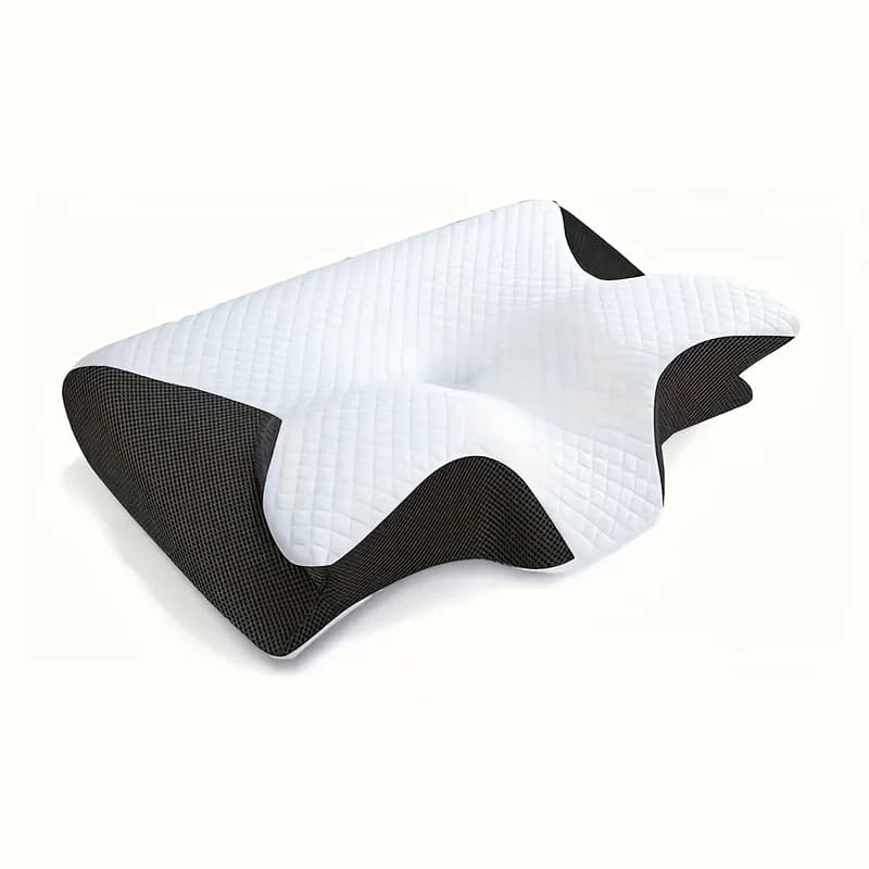 1 Stück Memory-Schaum Nackenkissen, 2-in-1 Ergonomisches Kontur-Orthopädisches Kissen für Nackenschmerzen, Konturierte Stützkissen, Nackenkissen