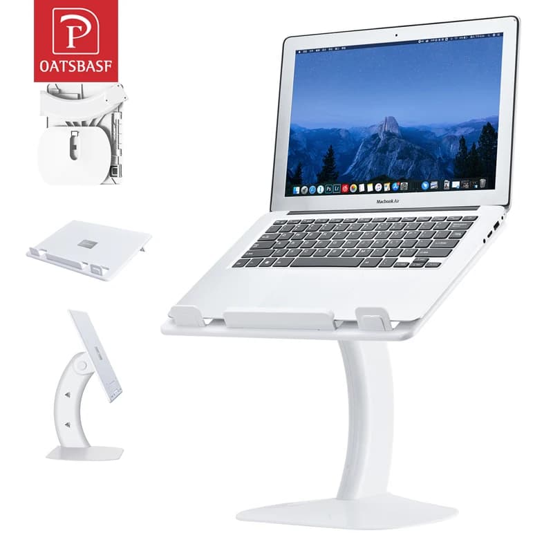 OATSBASF Tragbarer Laptop-Ständer, Notebook-Ständer, Multifunktions-Schreibtisch für MacBook Air Pro, Schlafzimmer, Lesetisch, iPad-Kühlhalter
