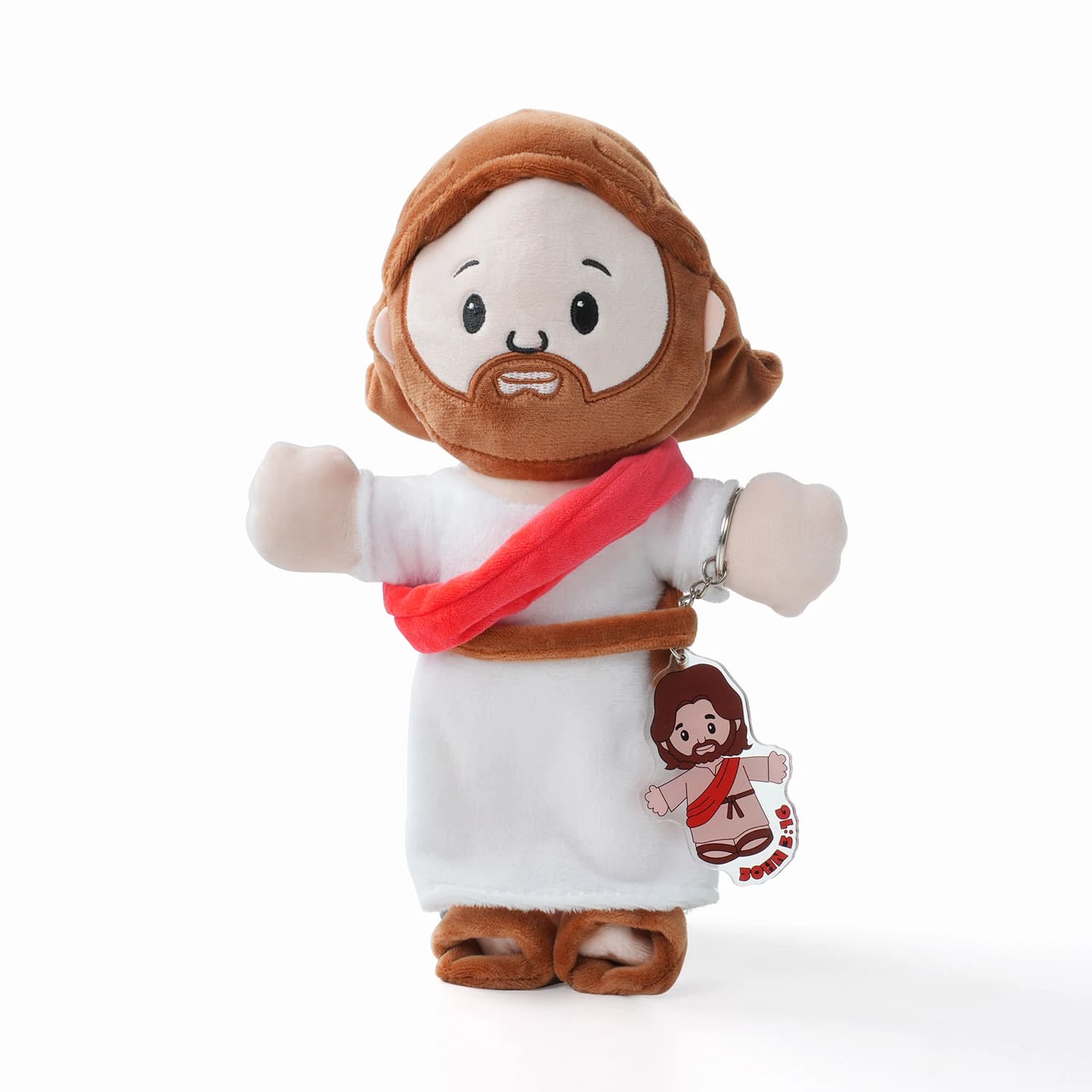 25 cm/50 cm Cartoon Jesus Kissen Stofftier Nachttisch Sofa Kissen Weihnachtsgeschenk Weiche Plüsch Puppe mit Bibel Kissen für Kinder