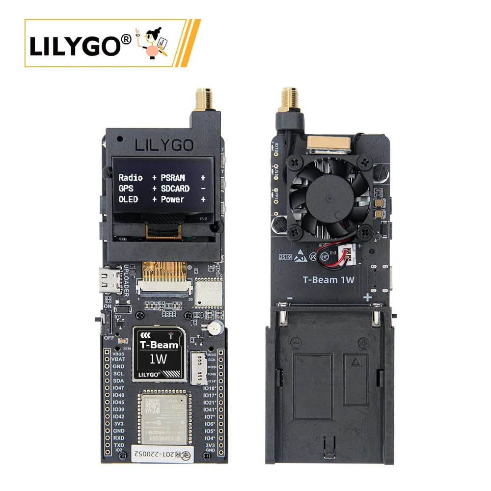 LILYGO ®   T-Beam 1W ESP32-S3 Energiesparendes SX1262 LoRa-Modul Unterstützt 830~945 MHz Mit 1,3-Zoll OLED GPS Kompatibel Mit F550 Akku
