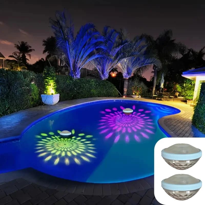 Schwimmende Poolbeleuchtung, farbwechselndes Poollicht, das schwimmt, LED-Beleuchtungsdekor für die Badewanne (betrieben 3 AAA-Batterien, nicht im