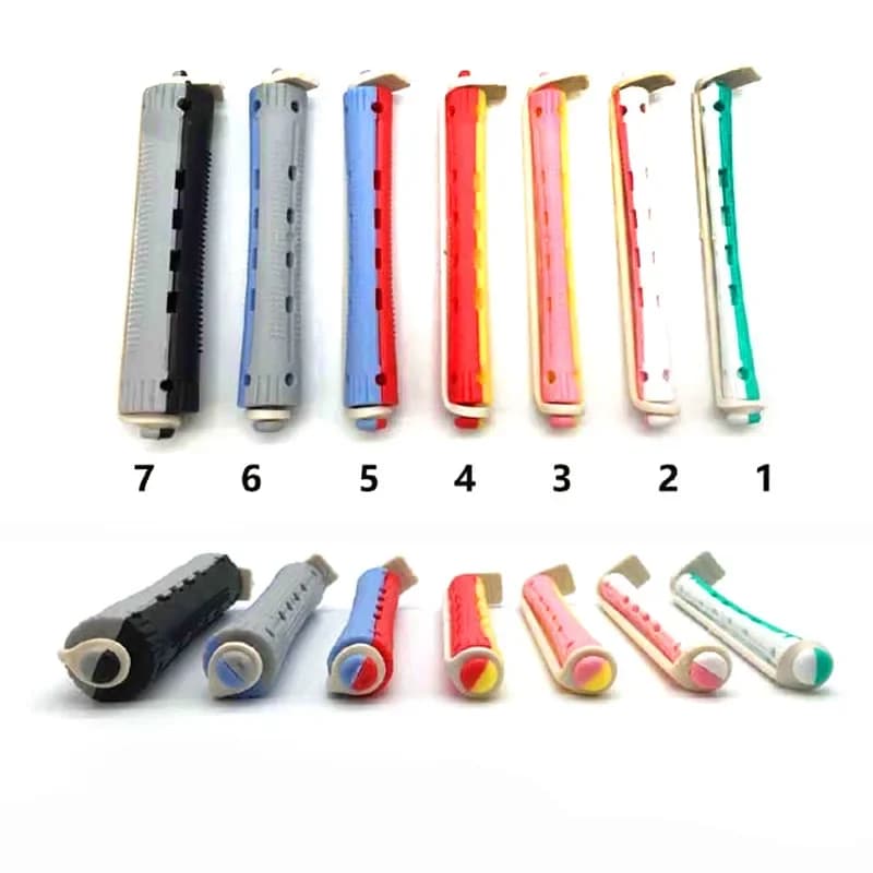 Neue 12-teilige Salon Gummiband Lockenwickler Set Kalte Dauerwelle Stangen Lockenwickler Bars Haarspange Curling Flauschige Wellenförmige Haar Maker