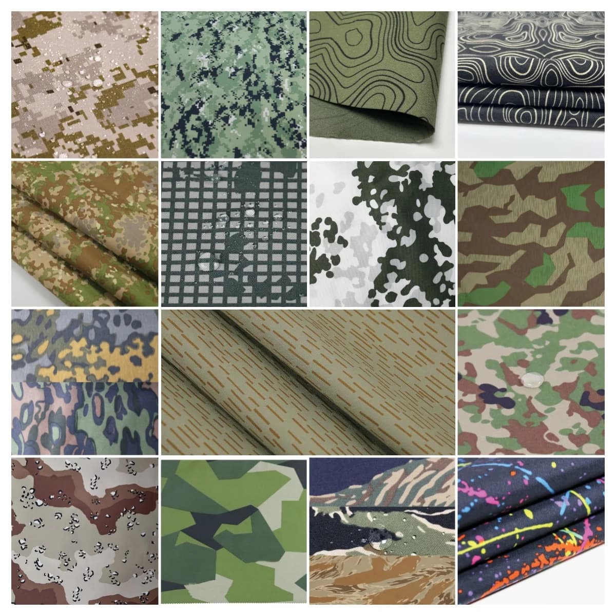 500D Nylon AOR1 AOR2 Mexiko Tiger Stripe Terrain Camouflage Stoff Flecktarn EMR DNC M90 M70 TAZ16 T-Block M81 Eiche Camo Tuch