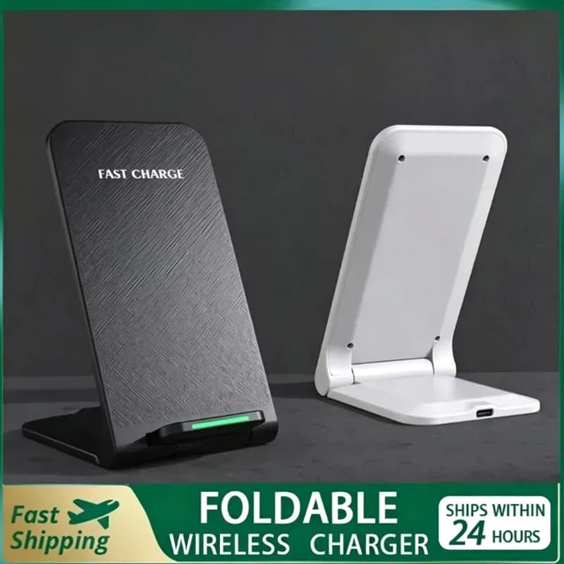 Kabellose Ladestation für iPhone 15 14 13 12 11 Pro Max 11, Handyständer, schnelles Ladegerät für Samsung Xiaomi, faltbar