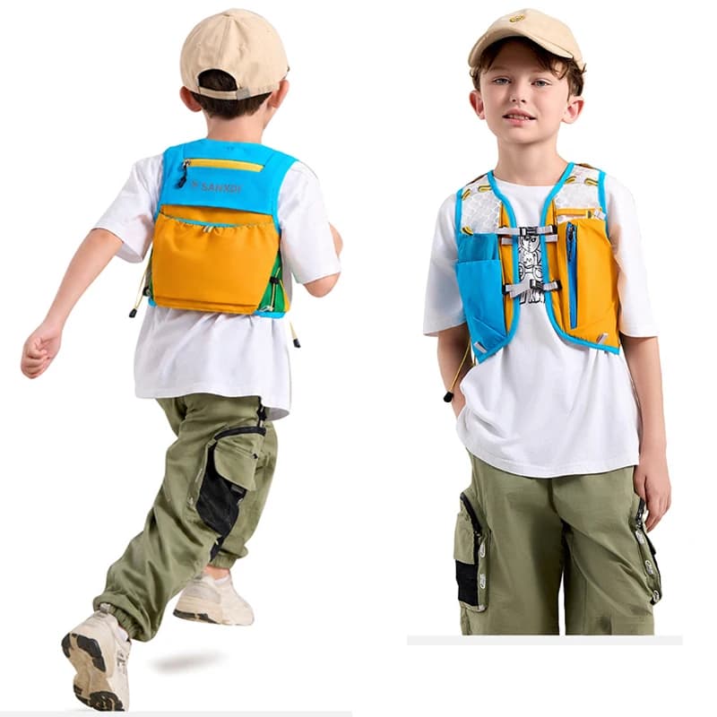 SANXDI Kinder Outdoor-Wanderrucksack, wasserdicht, leicht, für Jungen und Mädchen, Laufweste, tragbar, für Kinder, Camping, Radfahren, Sporttaschen