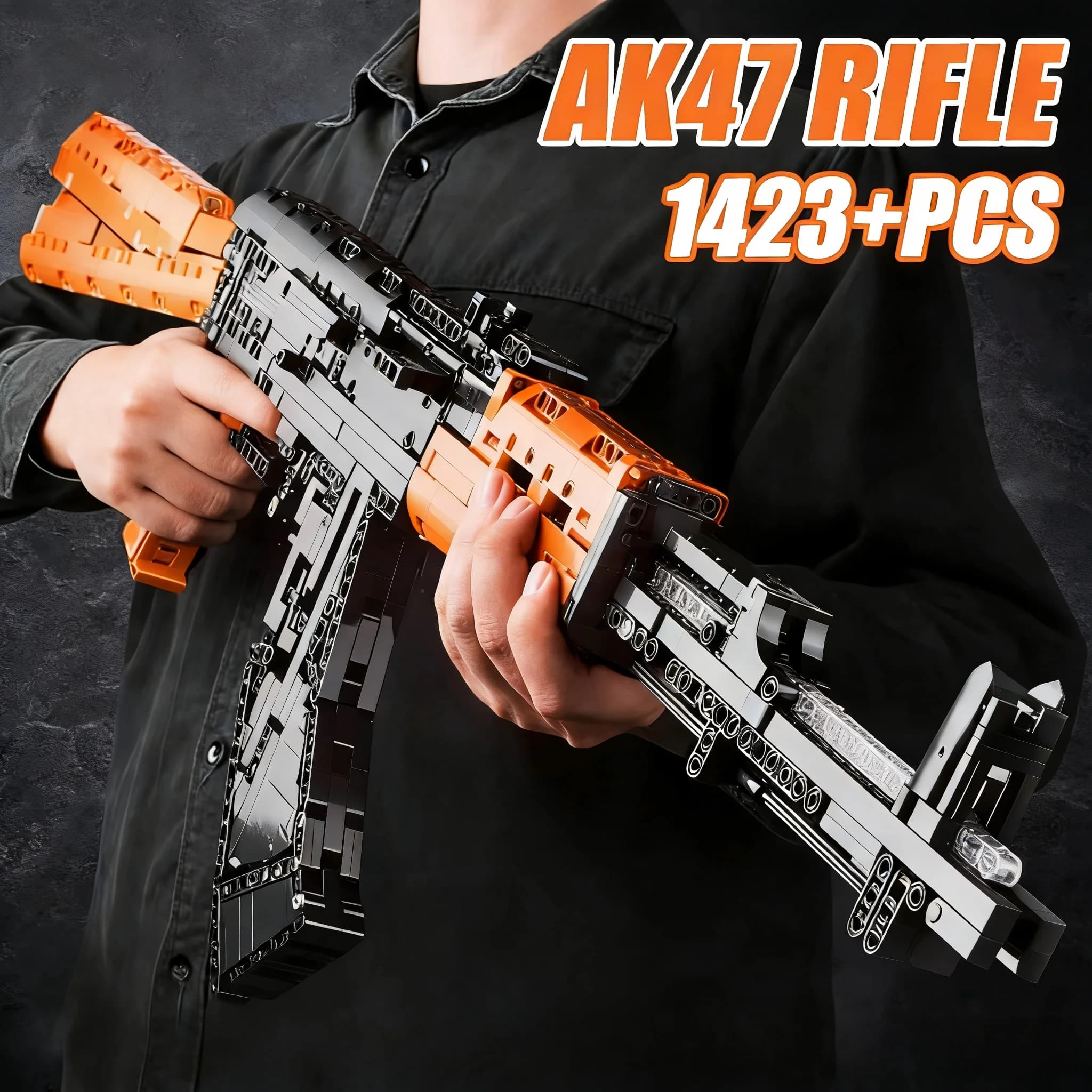 AK47 & AWM Scharfschützengewehr-Bausteinset, detaillierter Replik-Modellbausatz mit Ausstellungsständer, DIY-Projekt für Sammler und erwachsene