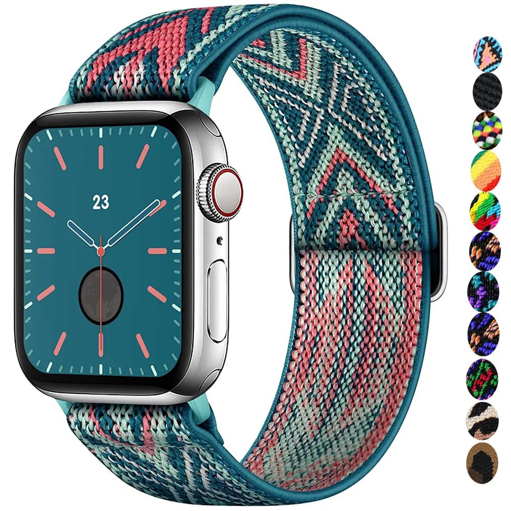 Scrunchie-Armband für Apple Watch Band 45 mm 44 mm 40 mm 41 mm 42 mm 46 mm 49 mm elastisches Nylonarmband iWatch 11 10 9 8 7 6 SE Ultra 3/2