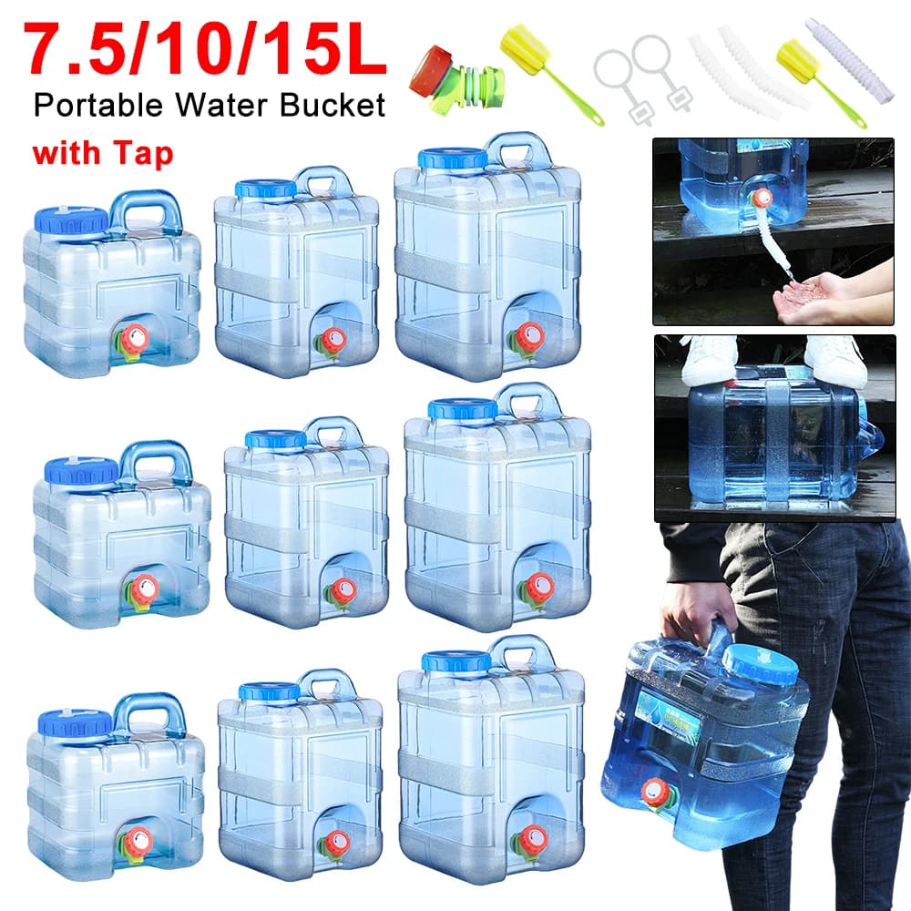7.5/15l Trinkwasser behälter mit Zapfen auslaufs icherer Camping wassertank Wassersp eicher mit großer Kapazität für Wander autos