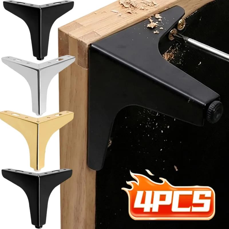 Metall-Möbelfüße Ersatzfüße Gold Schwarz Silber Stahlfüße für Sofa Tisch Schrank TV-Ständer DIY Hardware Stützbeine