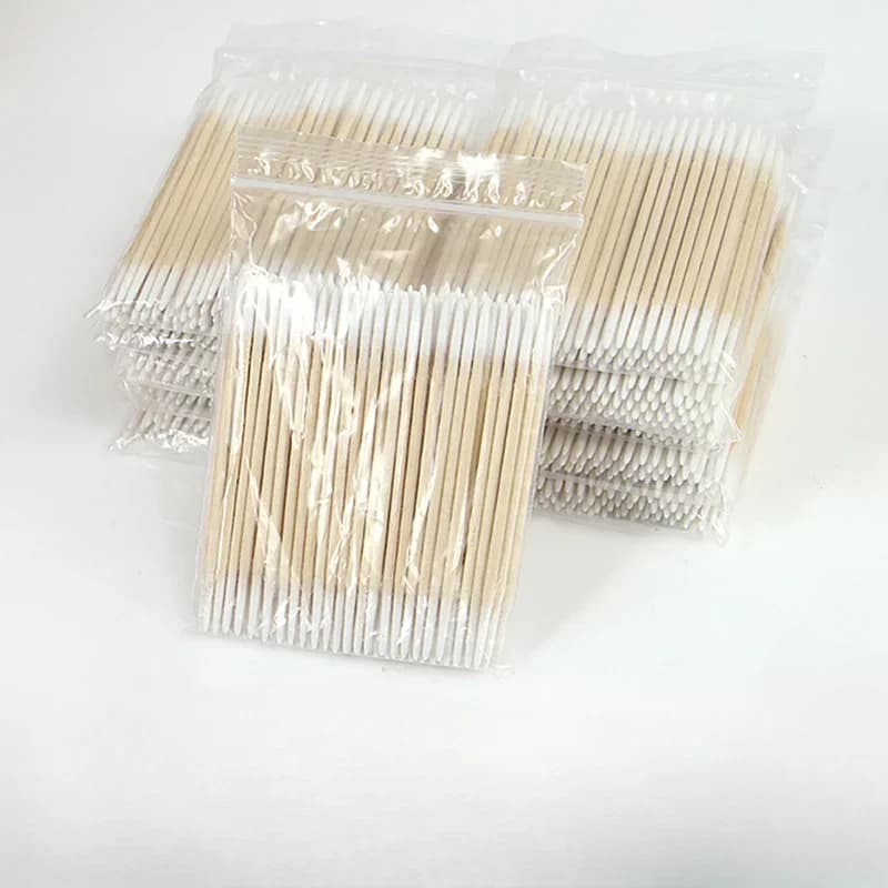 100/300 stücke Doppel Kopf Baumwolle Tupfer Frauen Make-Up Baumwolle Knospen Spitze Für Medizinische Holz Sticks Nase Ohren Reinigung gesundheits