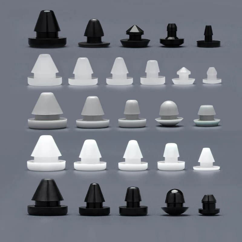 Silikonstopfen, Gummistopfen, schützende Weichheit, schwarz, 3 mm, 4 mm, 5 mm, 6 mm, 8 mm, 9 mm, 10 mm, 12 mm, 14 mm, 16 mm,