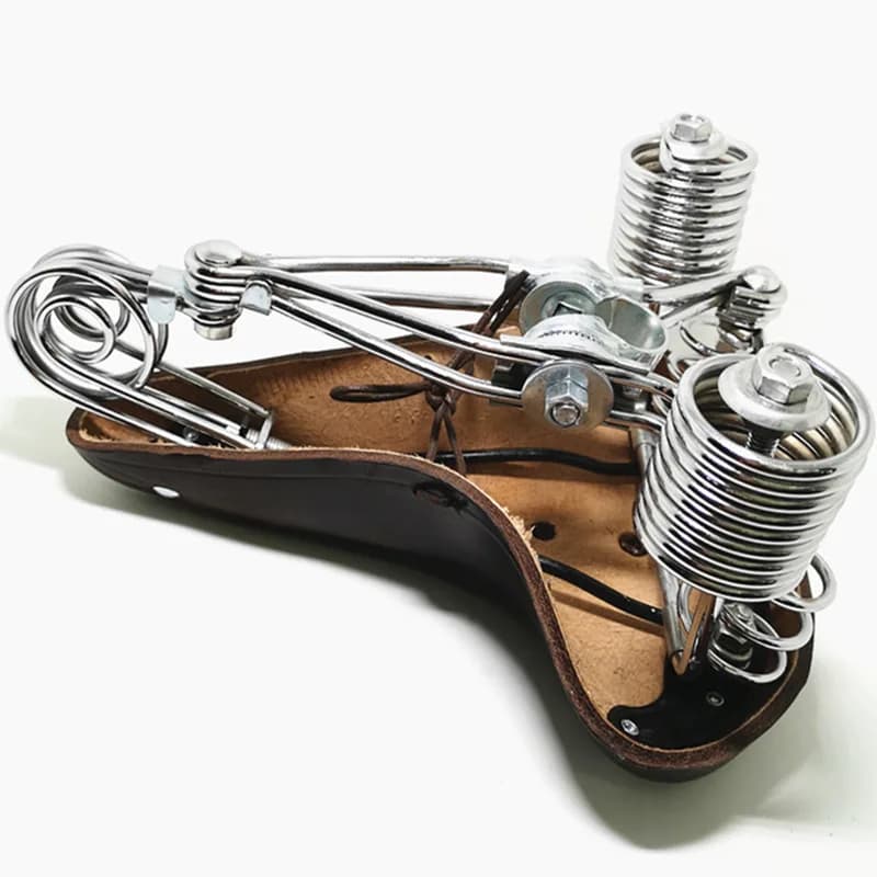 Reiner handgefertigter Retro-Fahrradsattel aus Rindsleder, Produktion der oberen Schicht, hohe Tragfähigkeit, verstärkter Federmetallrahmen, G46