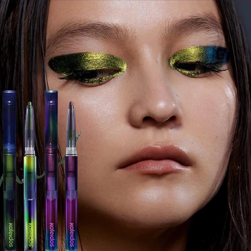 Kaleidos Eyeliner Gel-Stift, wasserfest, Chamäleonfarbe, langlebig, glitzernd, metallisch, wasserfest, Augenstift