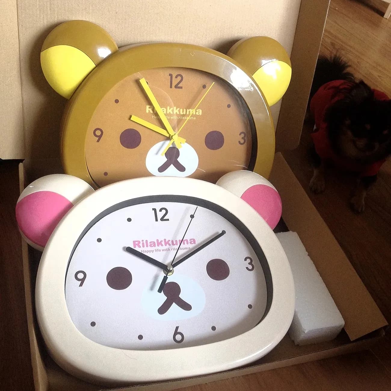 Cartoon Rilakkumas Bär Wanduhr niedlich korilakkuma stumme Sekunden Quarzuhr große Wanduhr Nacht zimmer Wohnkultur