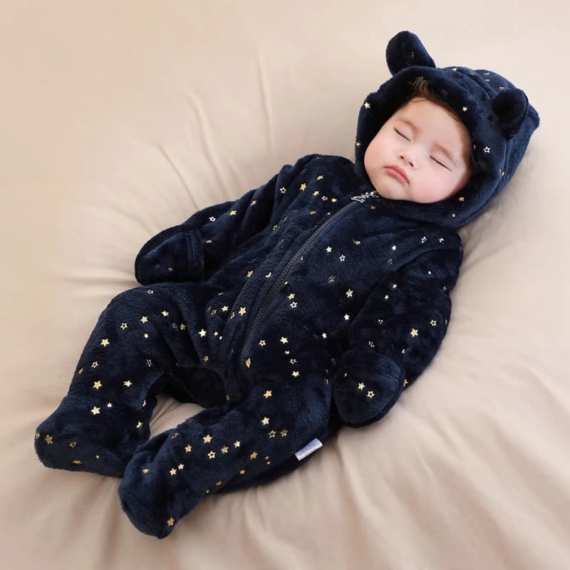 Neugeborenen Baby Flanell Strampler Weiche Warme Herbst Winter Body für Jungen & Mädchen Cartoon Print Overall 0-19M neugeborenen Baby Kleidung